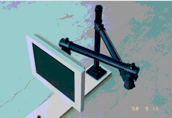 Single display on articulated arm